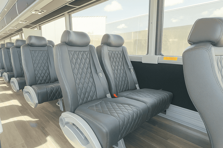 interior of Paterson Coach Bus Service charter bus