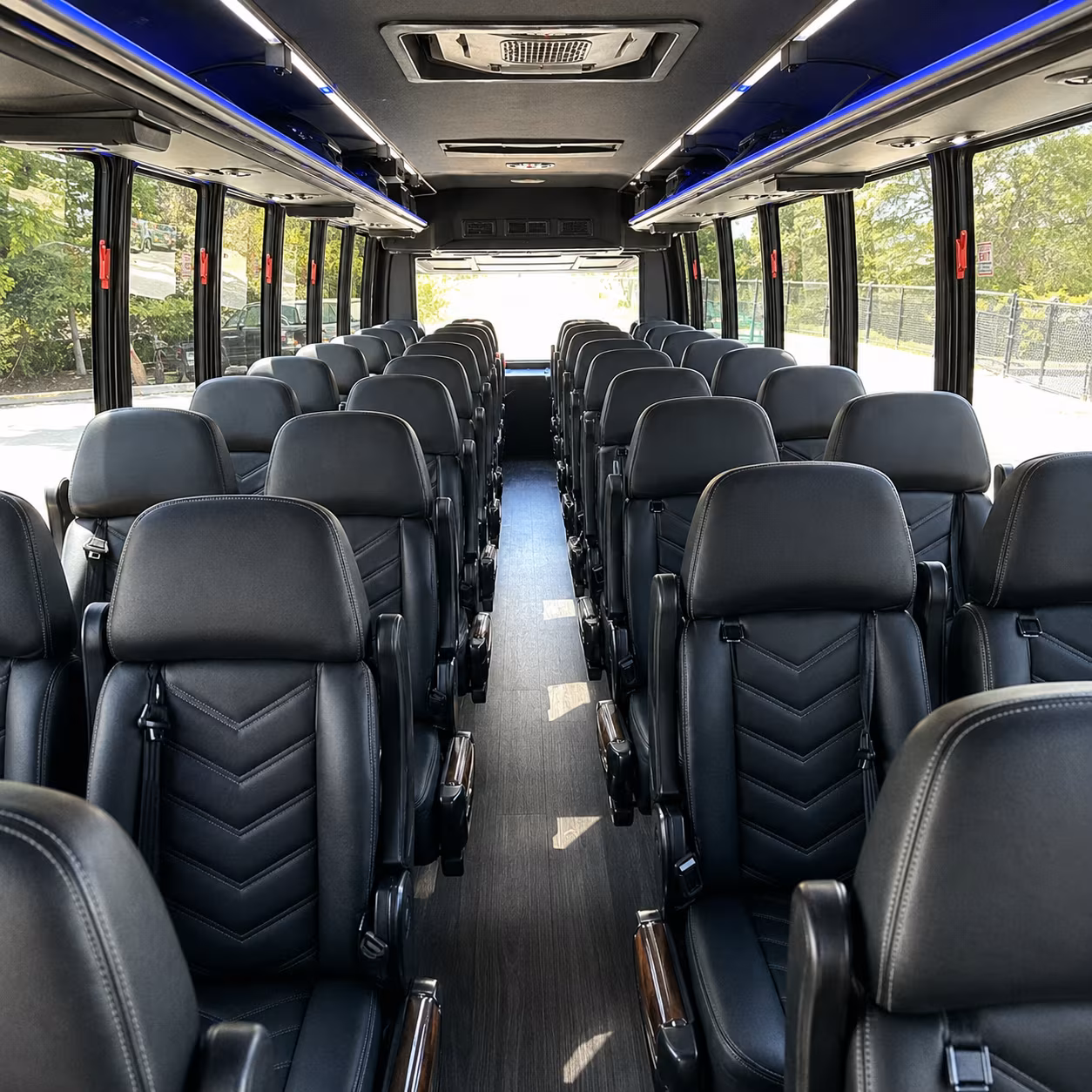 minibuses and party buses for local college and minor league games
