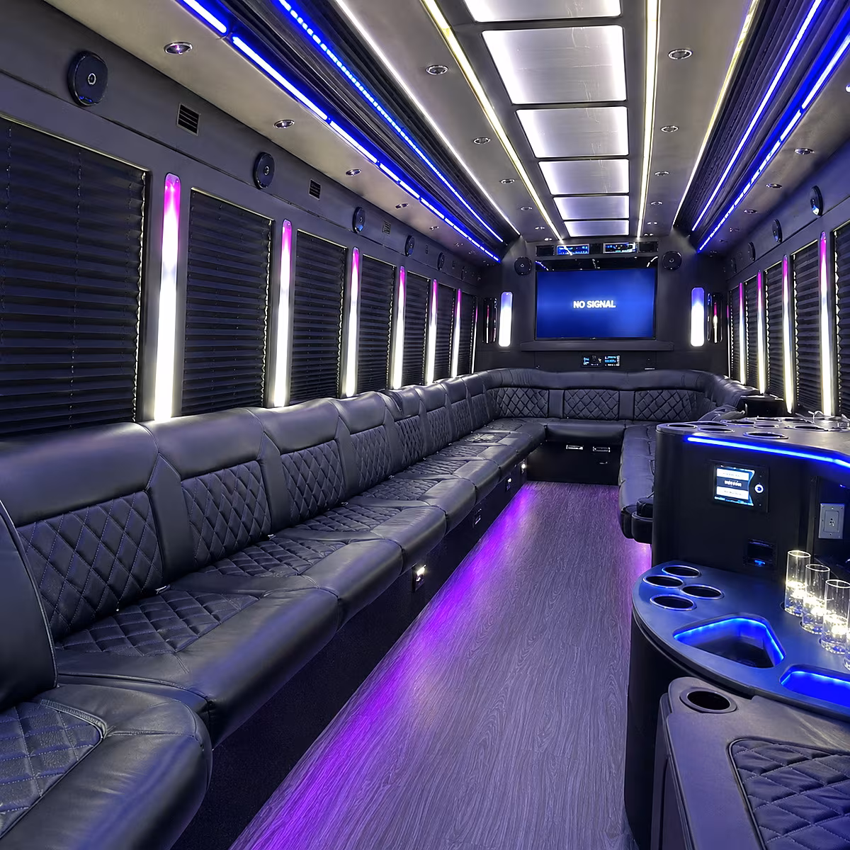 paterson 30 passenger party bus inside