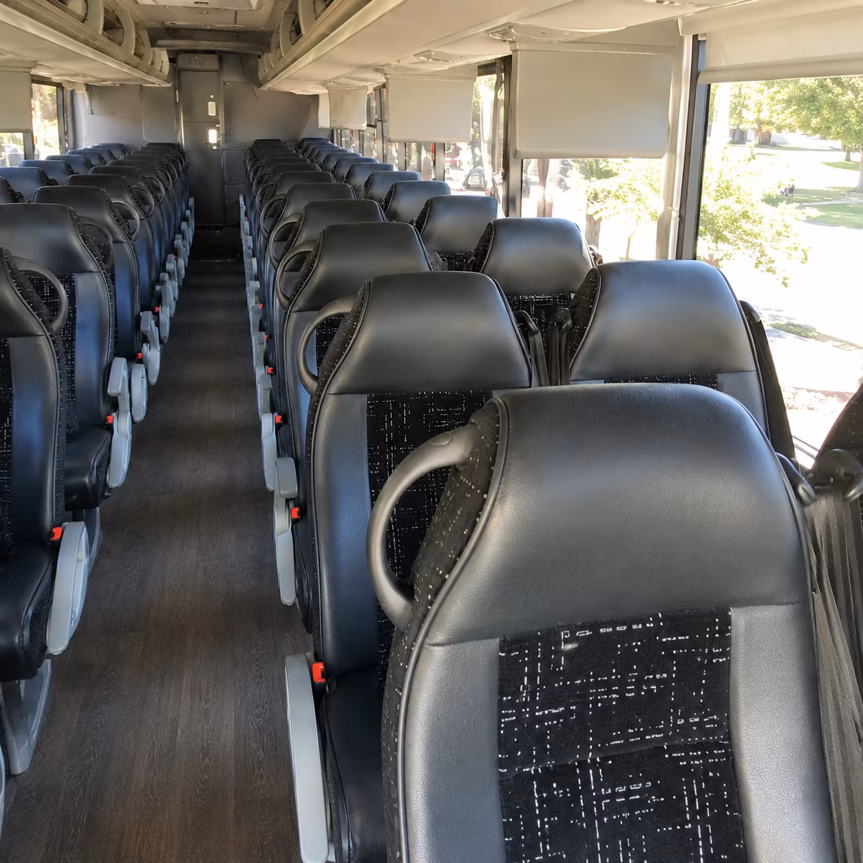 paterson 56 passenger charter bus inside